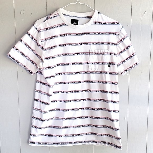 Vans Spell Out Off The Wall Graphic Tee Shirt Small - Picture 1 of 4